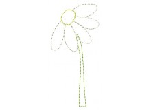 Stickdatei - Gänseblümchen Fransenappli